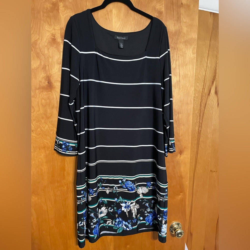 White House black market lined 3/4 sleeve dress